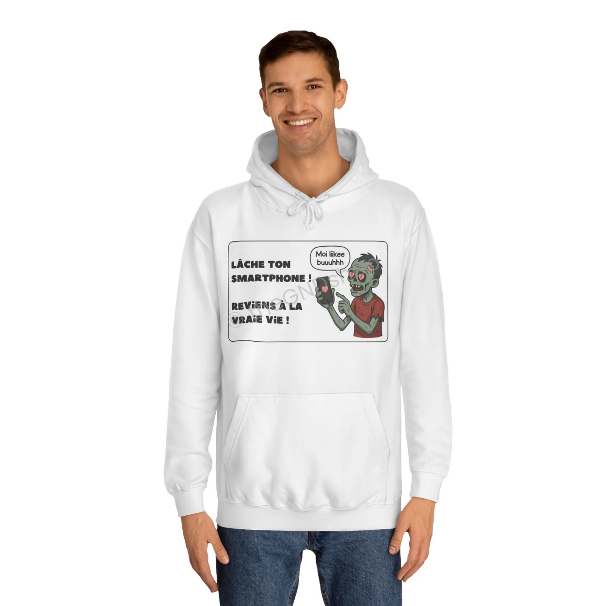 Unisex Hoodie - Zombie - Lâche ton smartphone