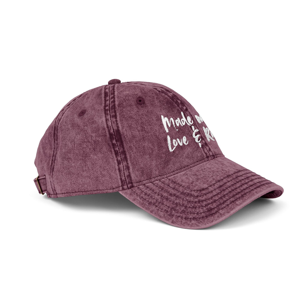 Casquette Vintage — “Made with Love & Rage”