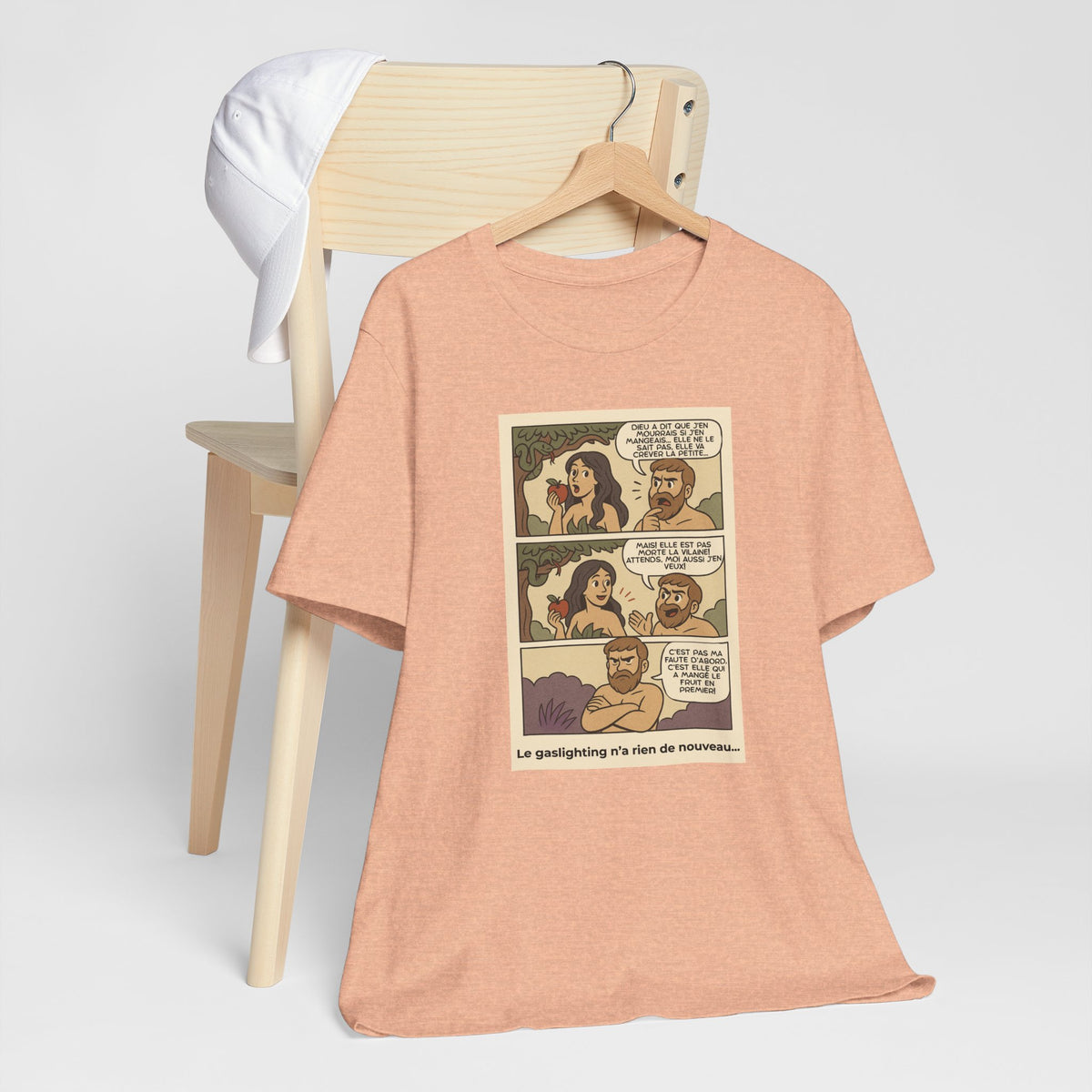 Unisex T-shirt - Retro Comics - Adam and Eve... Gaslighting is nothing new