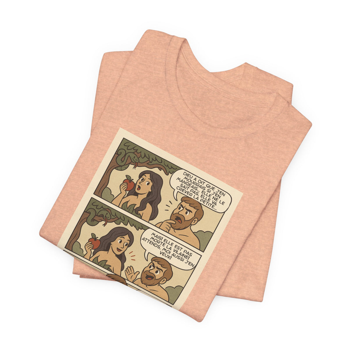 Unisex T-shirt - Retro Comics - Adam and Eve... Gaslighting is nothing new
