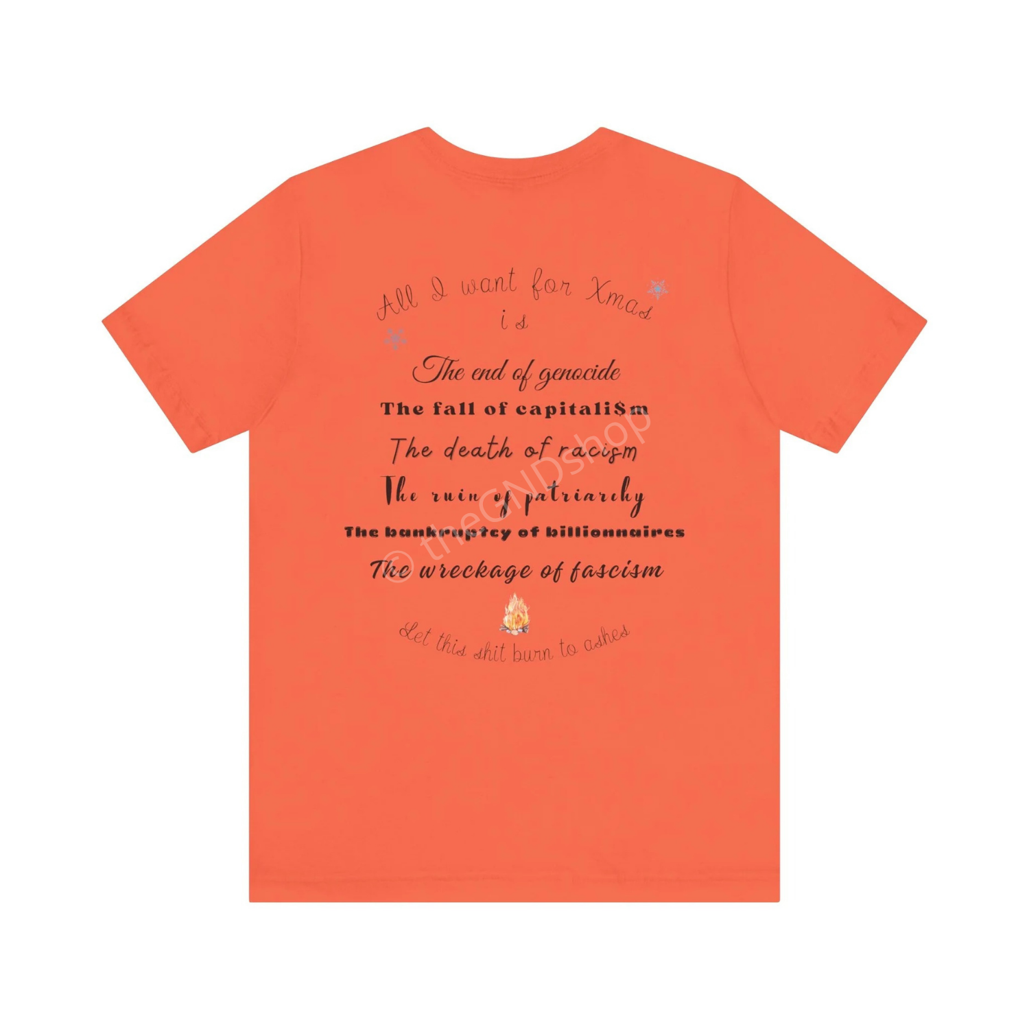 T-shirt Unisex - All I want for Xmas - Édition Révolutionnaire