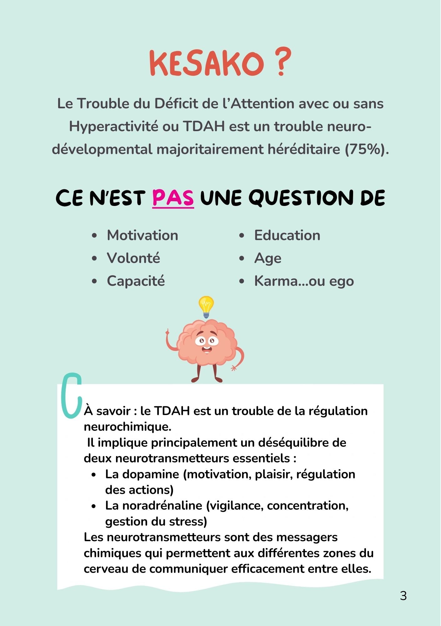 Le TDAH : Késako? - Format A5