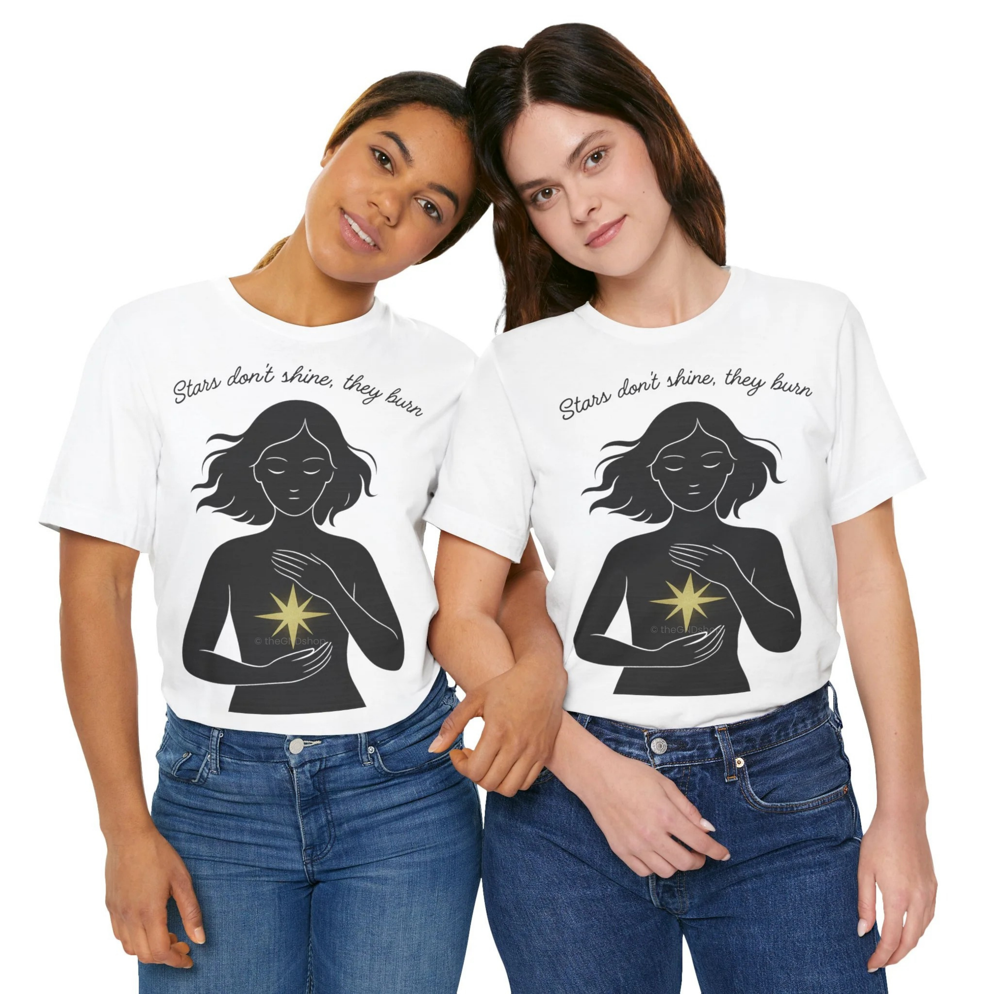 T-Shirt Unisex - Stars don't shine, they burn