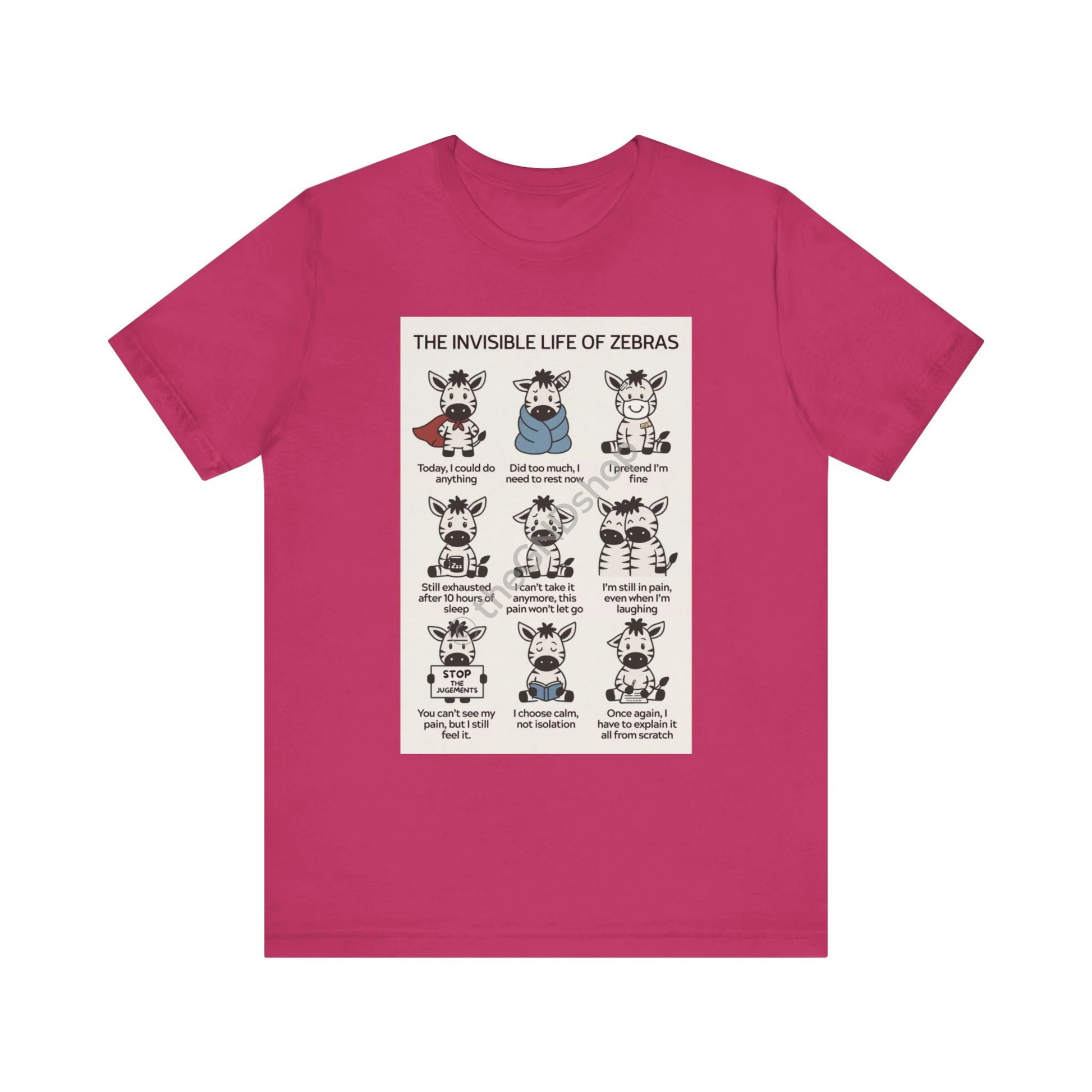 Unisex Tee - The Invisible Life of Zebras (hEDS)