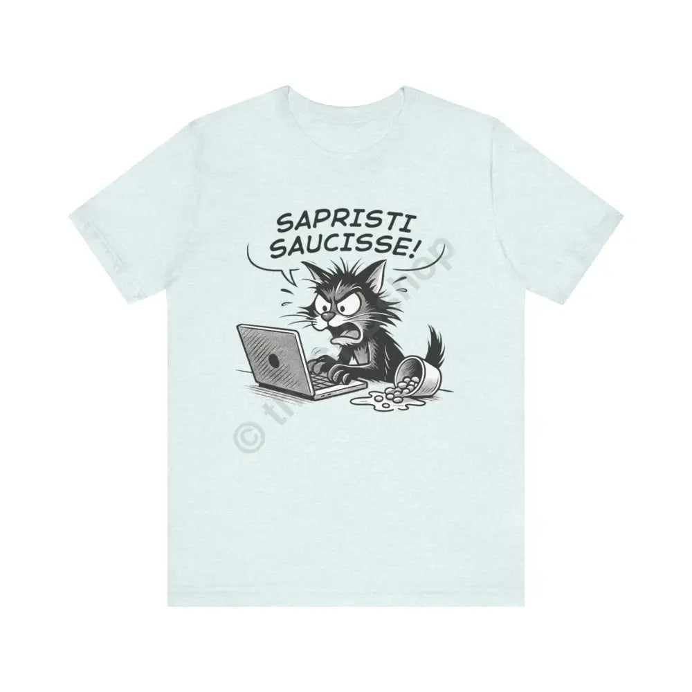 T-shirt - Sapristi Saucisse! Heather Ice Blue / XL T-Shirt